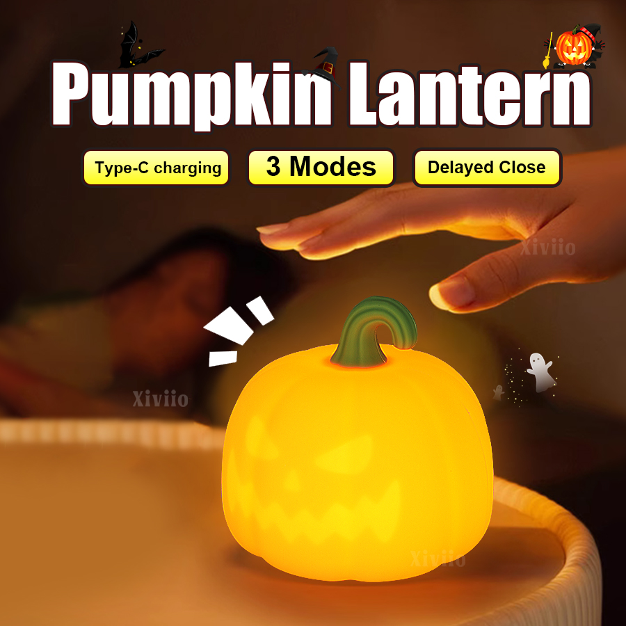 Lighting Decor Ideas - Halloween Pumpkin Lamp Super Soft Silicone