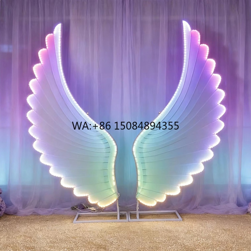 Lighting Decor Ideas - Glowing Angel Wings Light Props Color