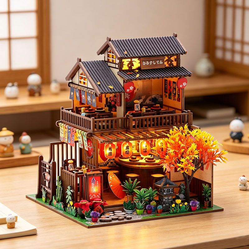 Restaurant Lighting Decoration - Japanese Izakaya Sushi Restaurant DIY Miniature
