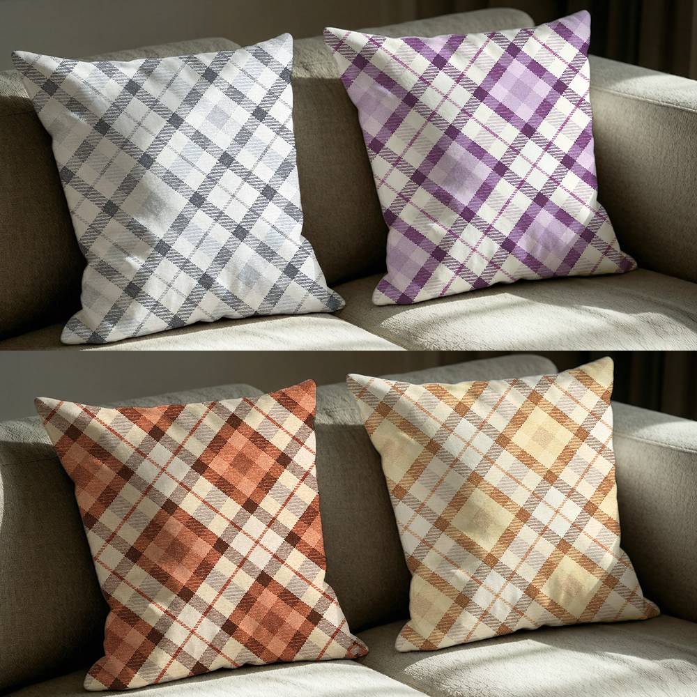 Nova Decor & Lighting Vase Glass Brun 26Cm - Luxury Nova Check HD-Printed Square Sofa