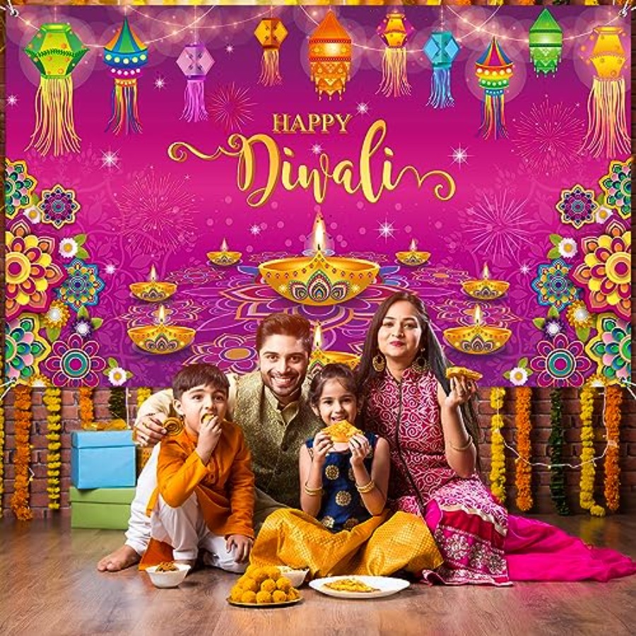 Happy Diwali Backdrop Banner D - Lighting Decoration For Diwali review and price