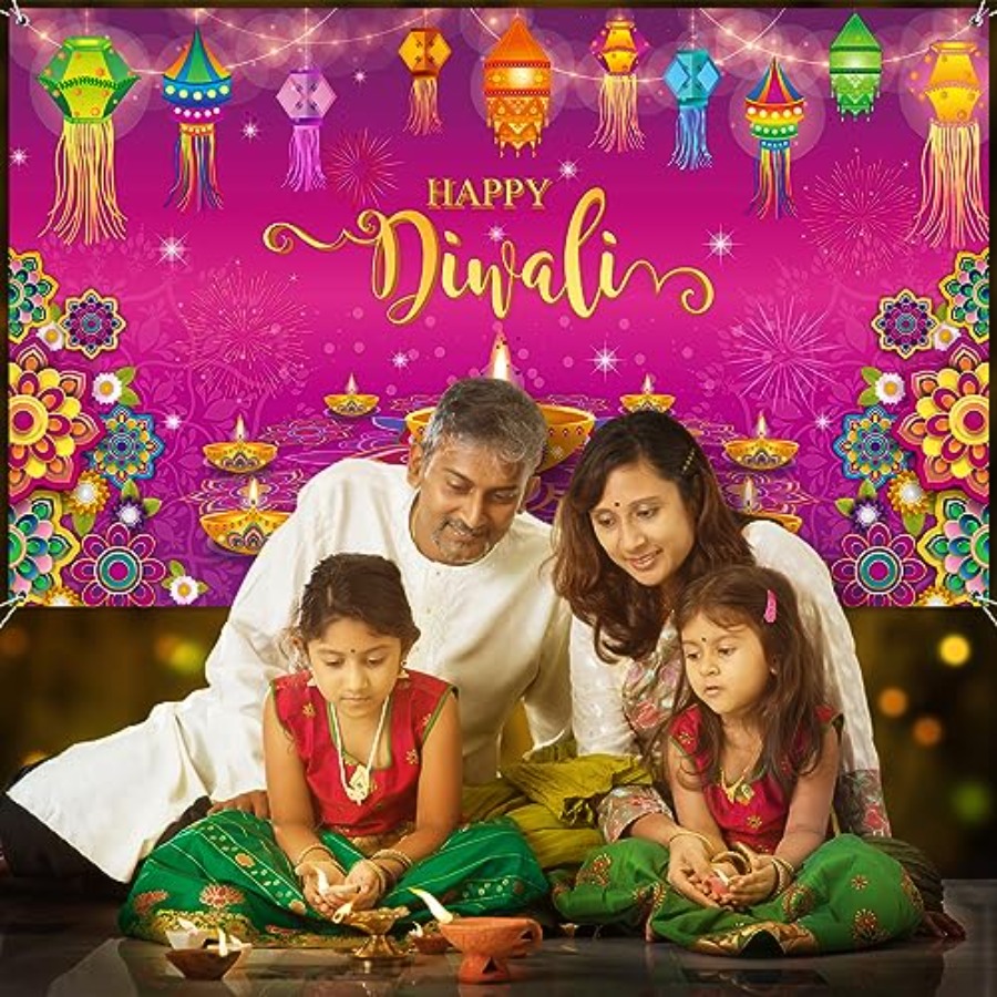 Happy Diwali Backdrop Banner D - Lighting Decoration For Diwali review and price