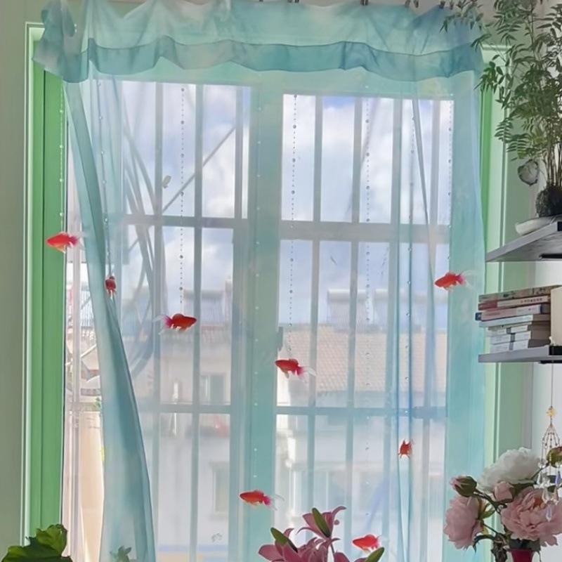 Light Blue Solid Sheer Voile W - Lighting Decor Ideas review and price