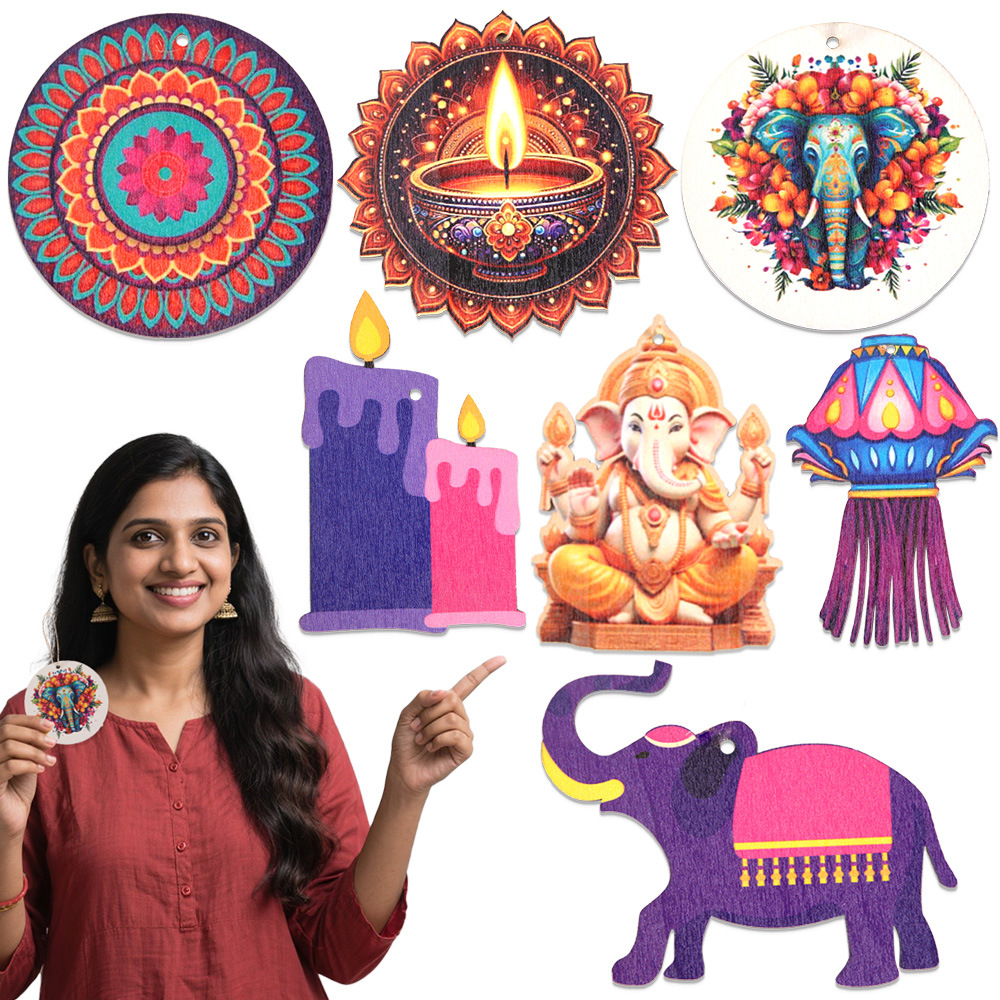 Diwali Themed Decor - Wooden C - Lighting Decoration For Diwali review and price