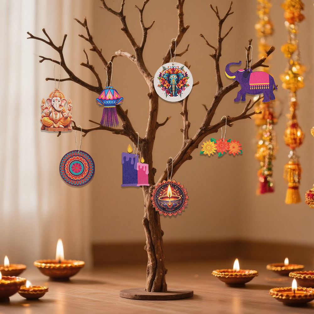Diwali Themed Decor - Wooden C - Lighting Decoration For Diwali review and price