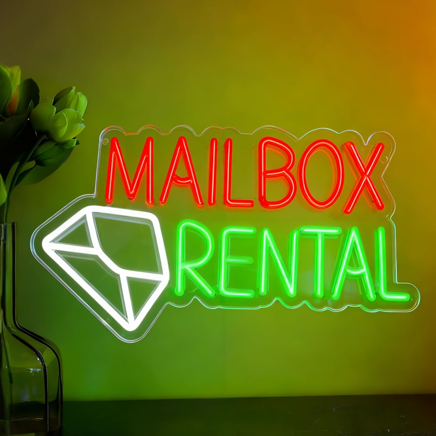 Mailbox Rental LED Neon Sign U - Lighting Decor Rentals review and price