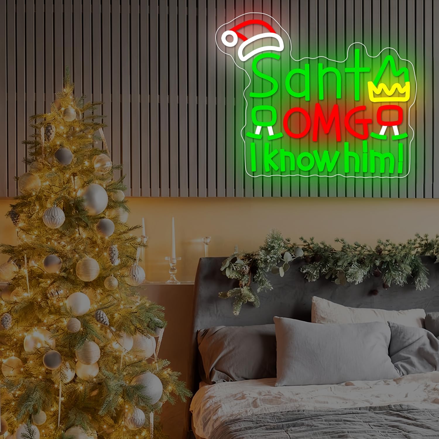USB Santa OMG I Know Him Neon  - Santa'S Elves Holiday Lighting & Decor Llc review and price