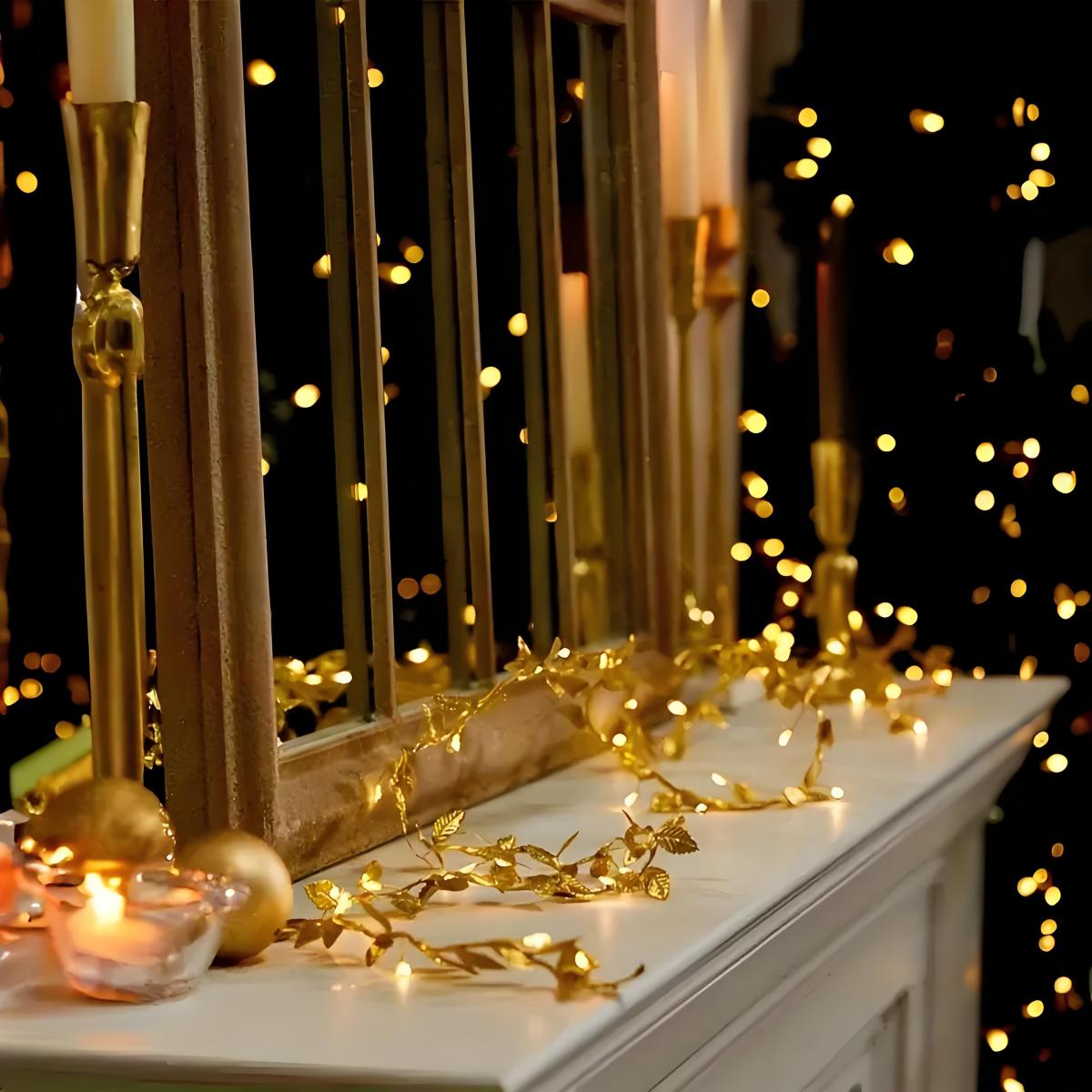 Led Romantic Golden Leaf Fairy - Lighting Decoration For Diwali review and price
