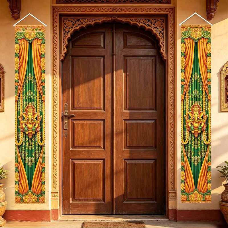 VIKAMA 2pcs Diwali Door Banner - Lighting Decoration For Diwali review and price