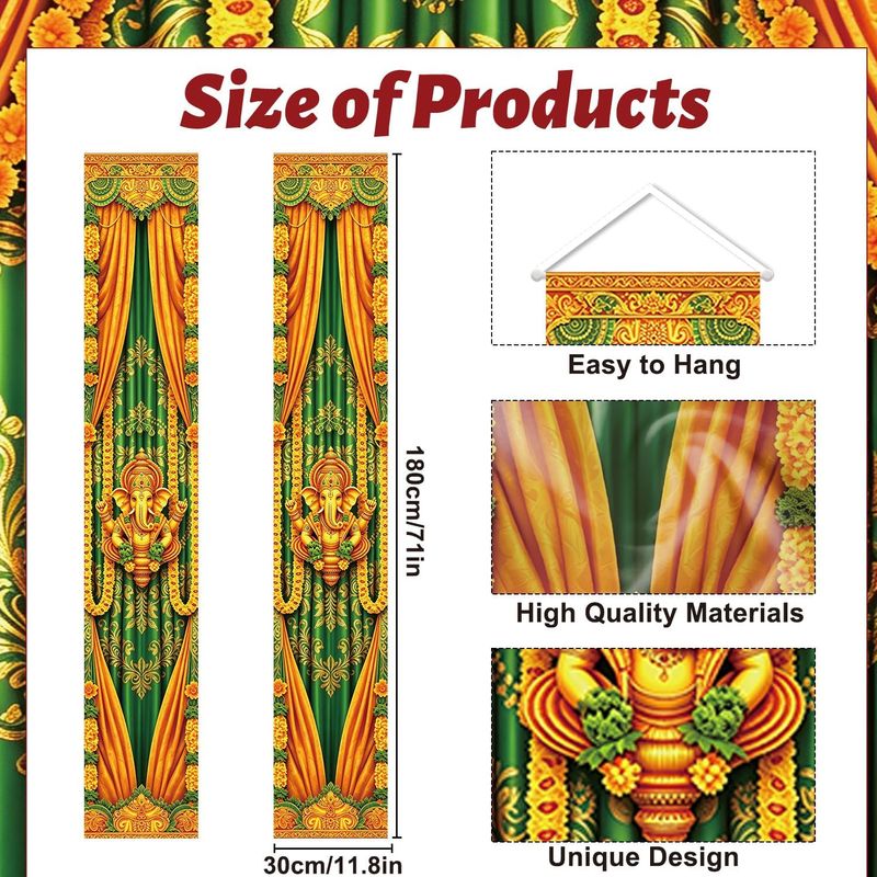 VIKAMA 2pcs Diwali Door Banner - Lighting Decoration For Diwali review and price