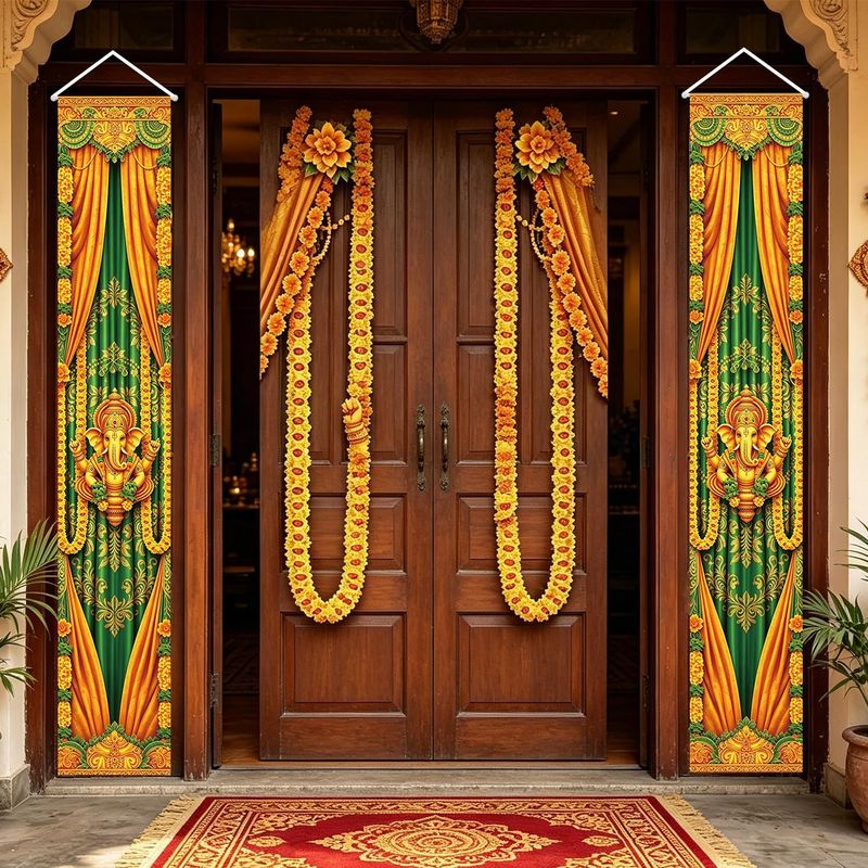 VIKAMA 2pcs Diwali Door Banner - Lighting Decoration For Diwali review and price