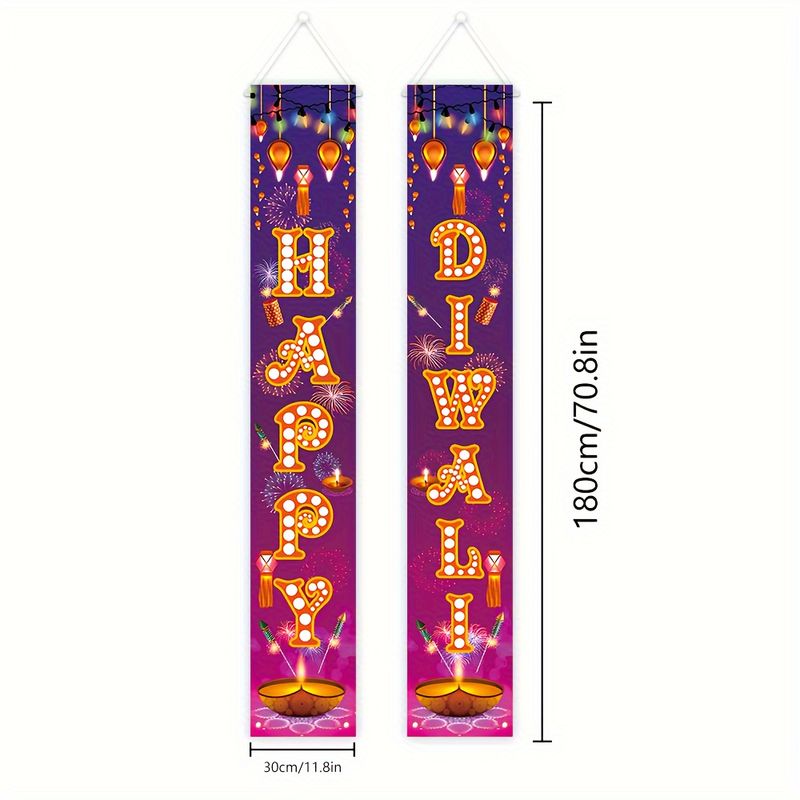 VIKAMA 2pcs Happy Diwali Door  - Lighting Decoration For Diwali review and price
