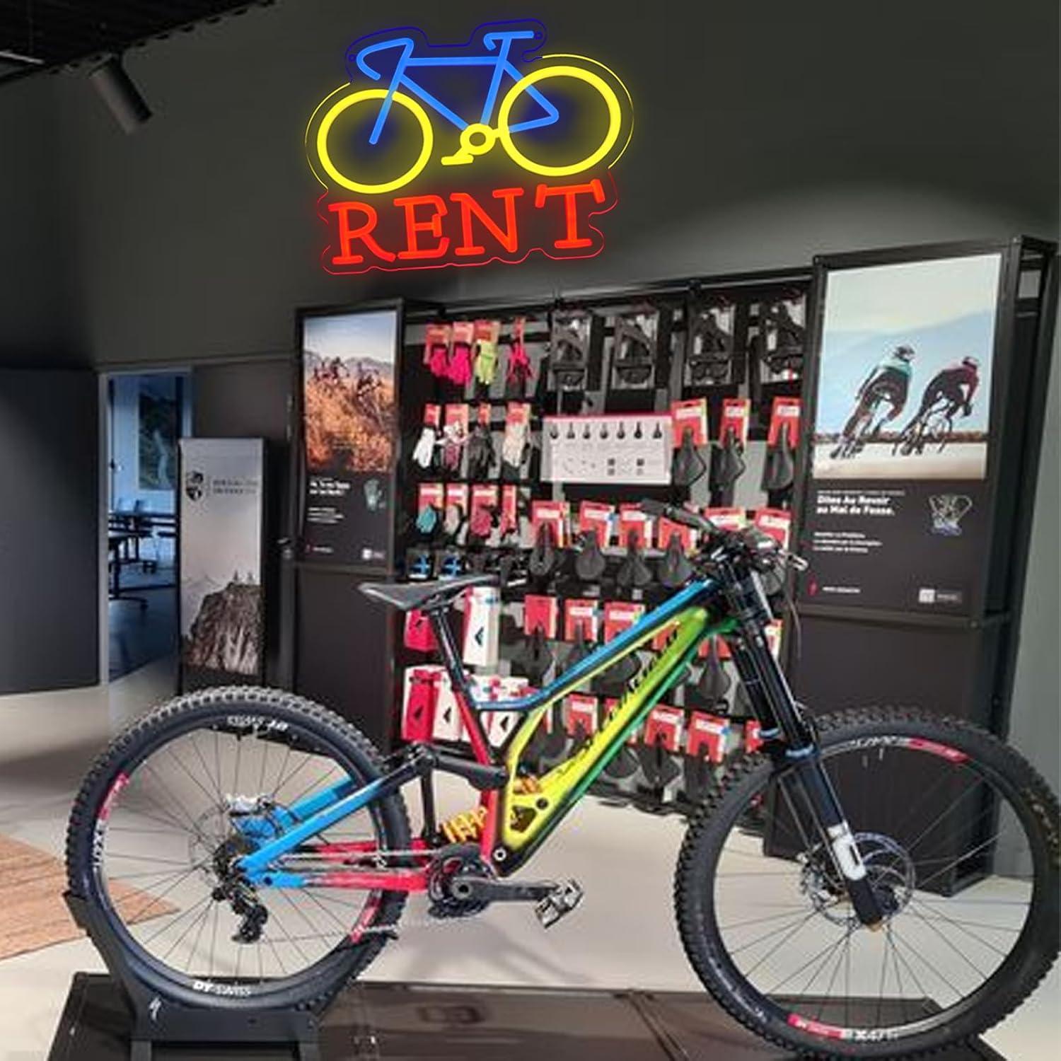 Bicycle Rent Neon Sign USB Dim - Lighting Decor Rentals review and price