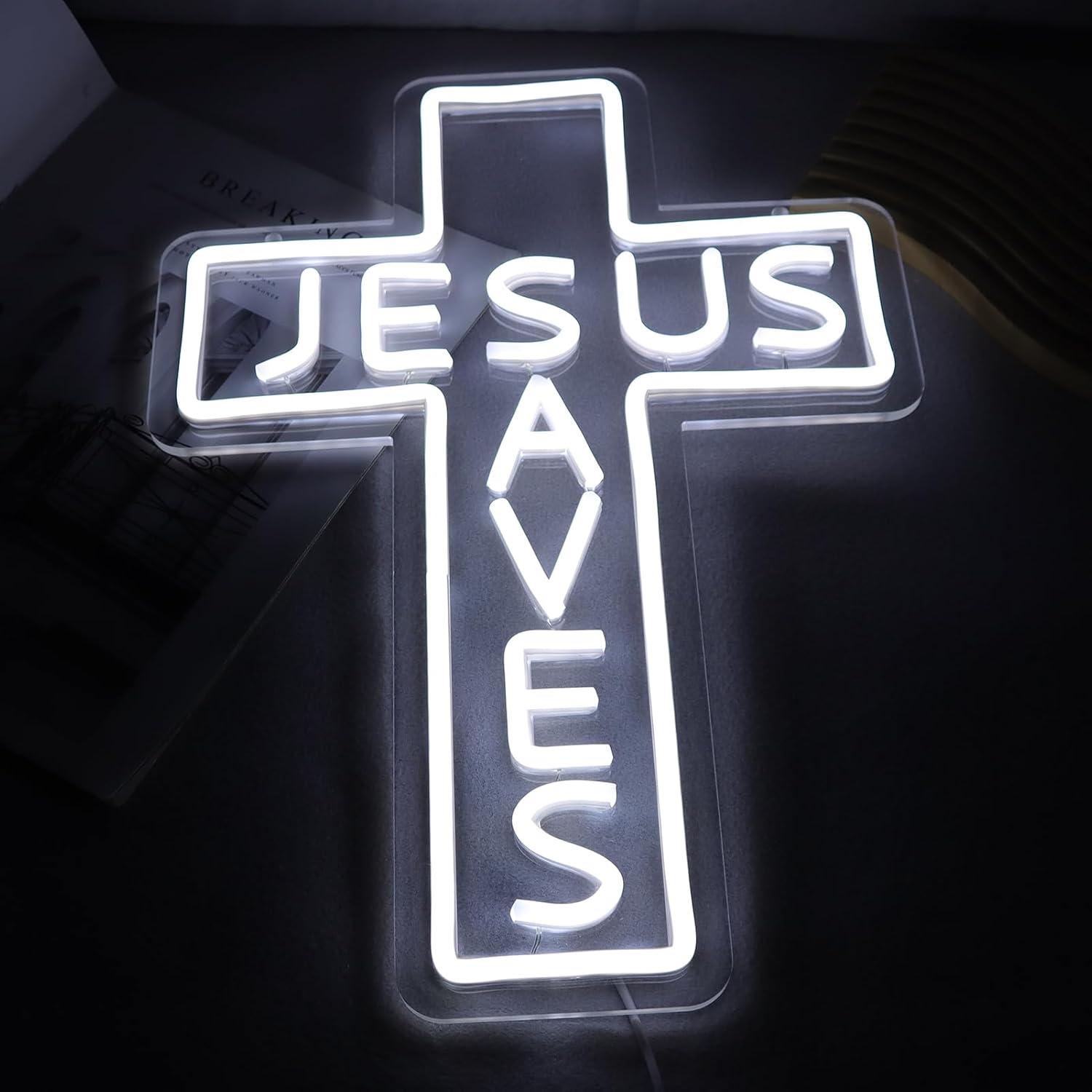 Jesus Saves Cross Neon Signs U - Restaurant Lighting Decoration review and price