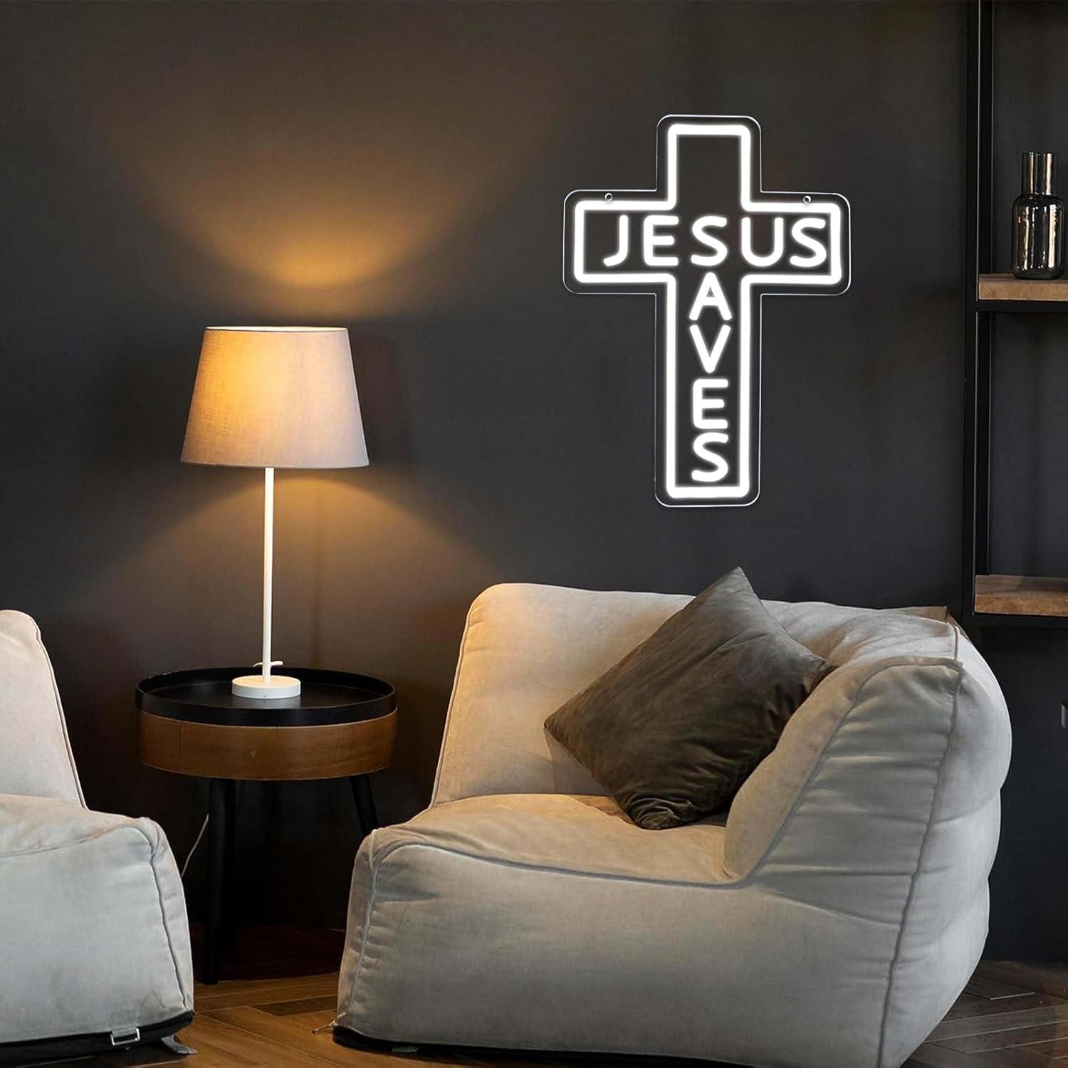 Jesus Saves Cross Neon Signs U - Restaurant Lighting Decoration review and price