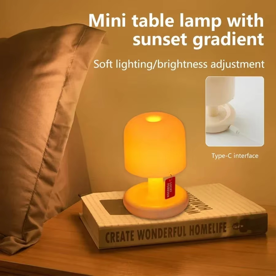 Mini Desktop Sunset Night Lamp - Mushroom Table Lamp review and price