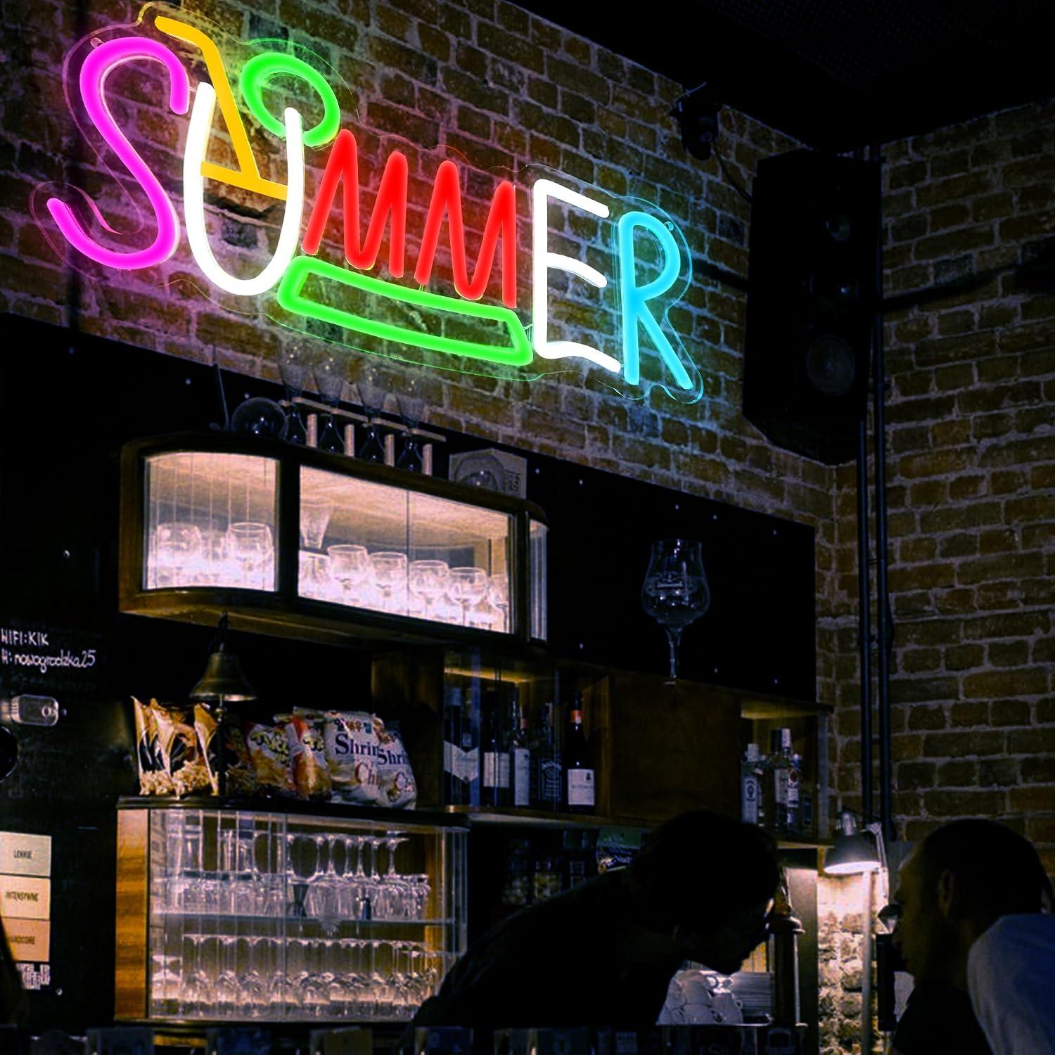 Summer Neon Sign USB Powered L - Lighting Decor Rentals review and price