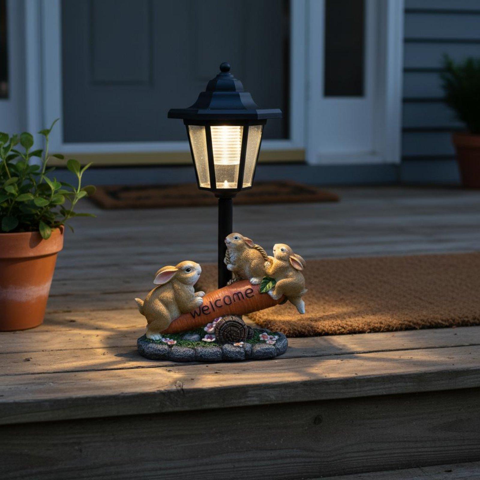 Solar Rabbit Statue Decorative - Lighting Decor Ideas review and price