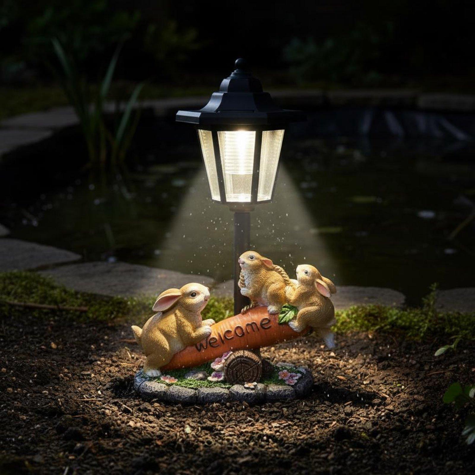 Solar Rabbit Statue Decorative - Lighting Decor Ideas review and price