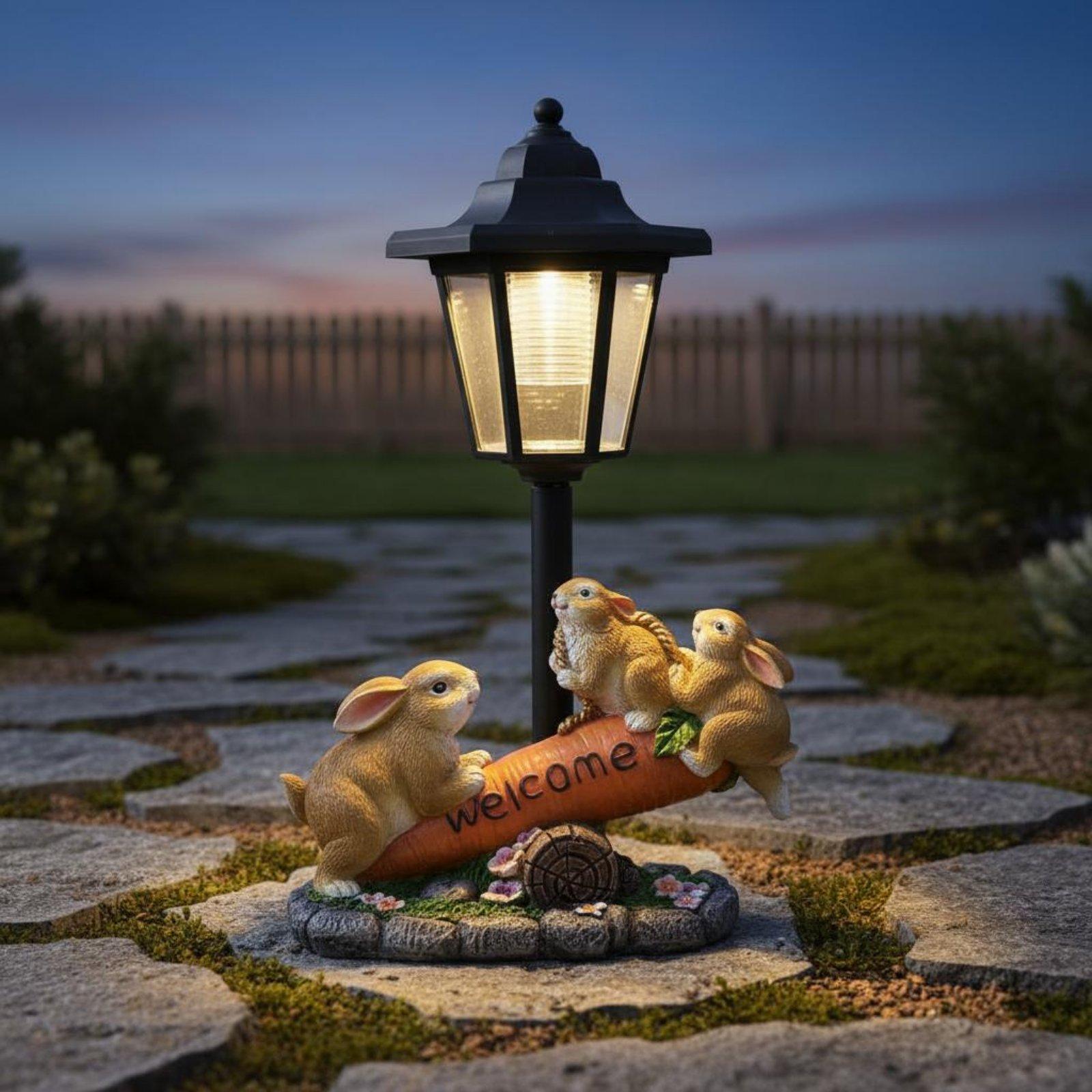Solar Rabbit Statue Decorative - Lighting Decor Ideas review and price