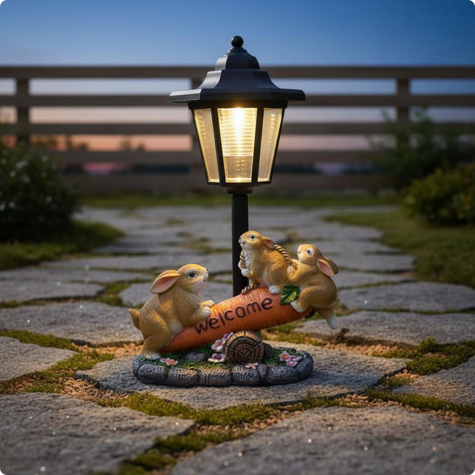 Solar Rabbit Statue Decorative - Lighting Decor Ideas review and price