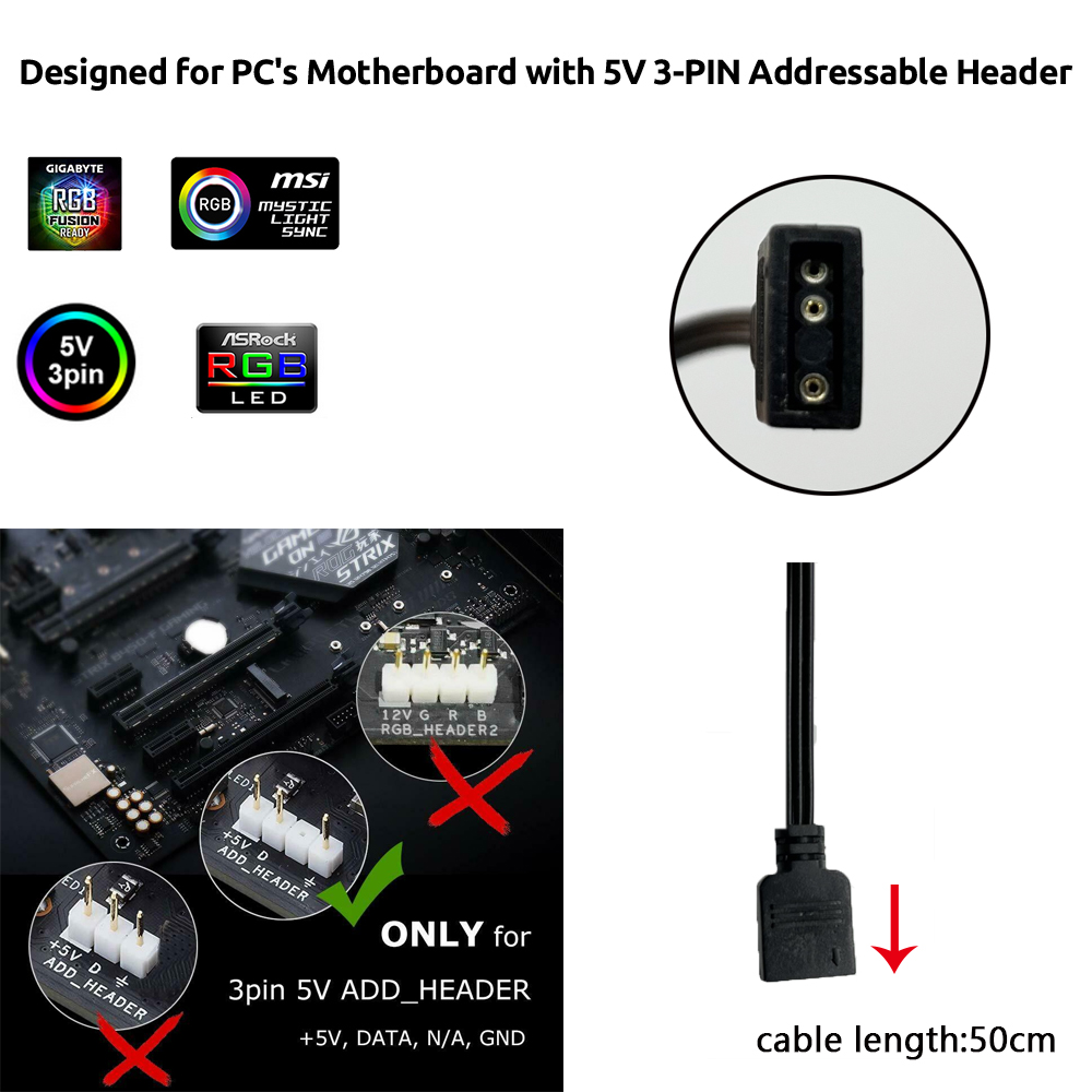5V ARGB 3Pin Header for Asus A - Lighting Decor Ideas review and price