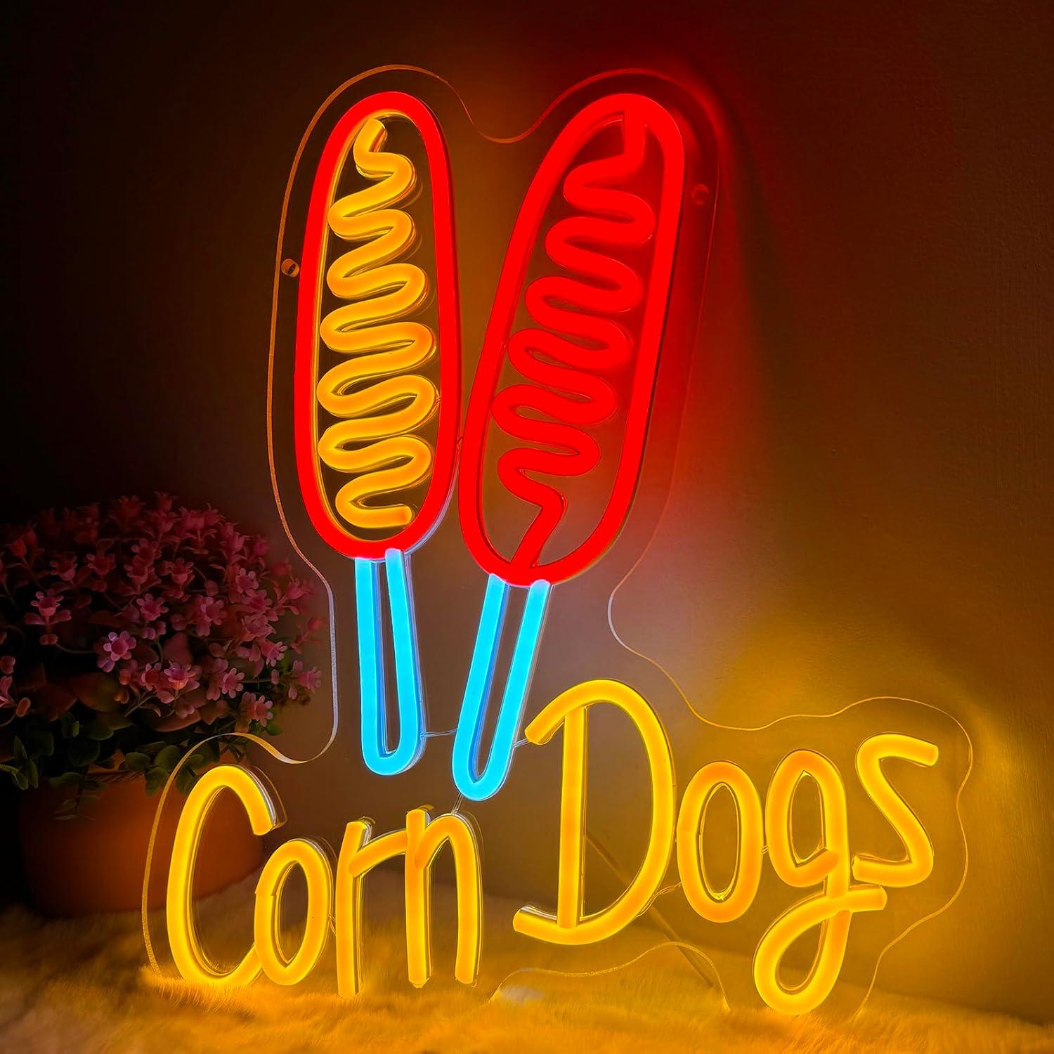 Corn Dog Neon Sign Snack USB D - Restaurant Lighting Decoration review and price