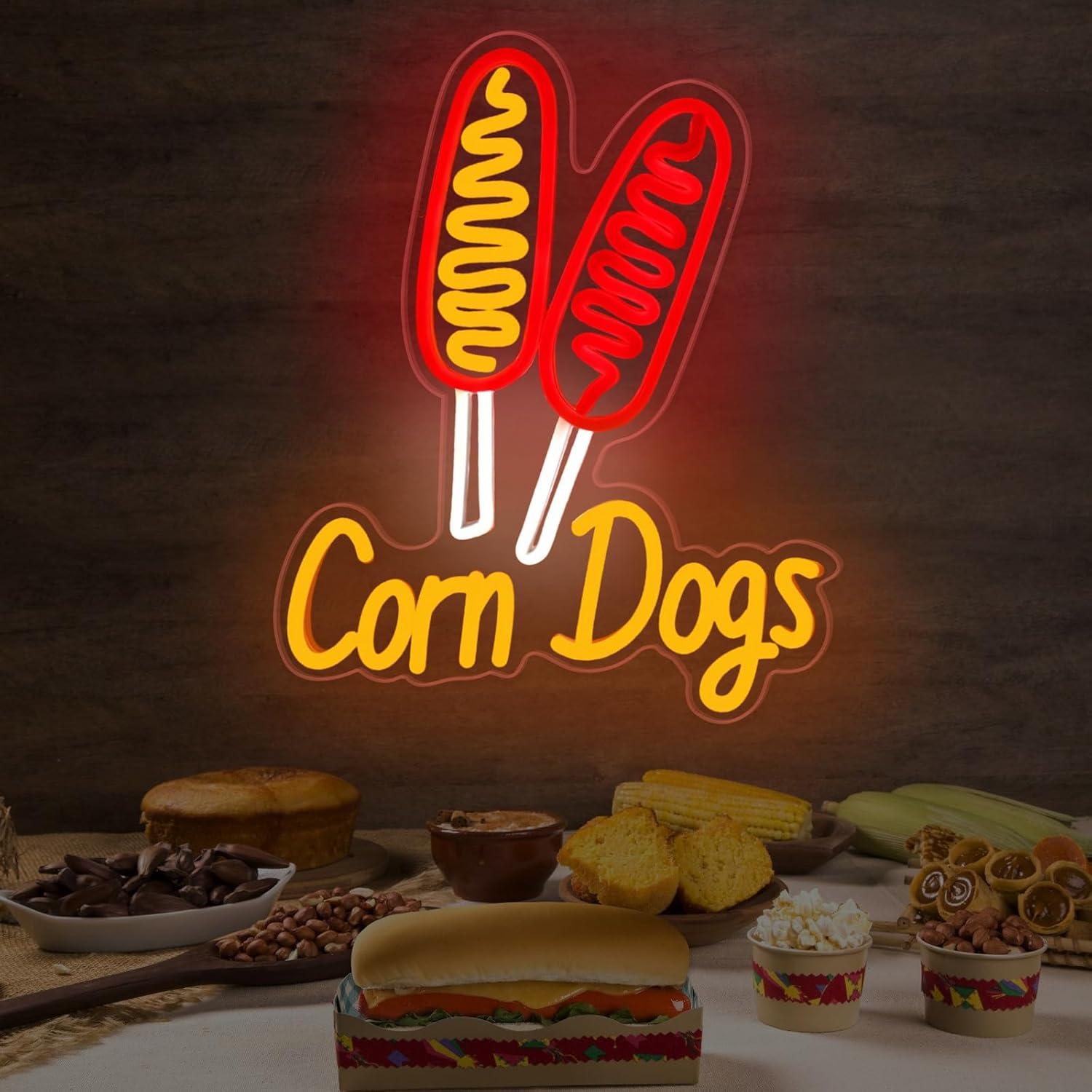 Corn Dog Neon Sign Snack USB D - Restaurant Lighting Decoration review and price